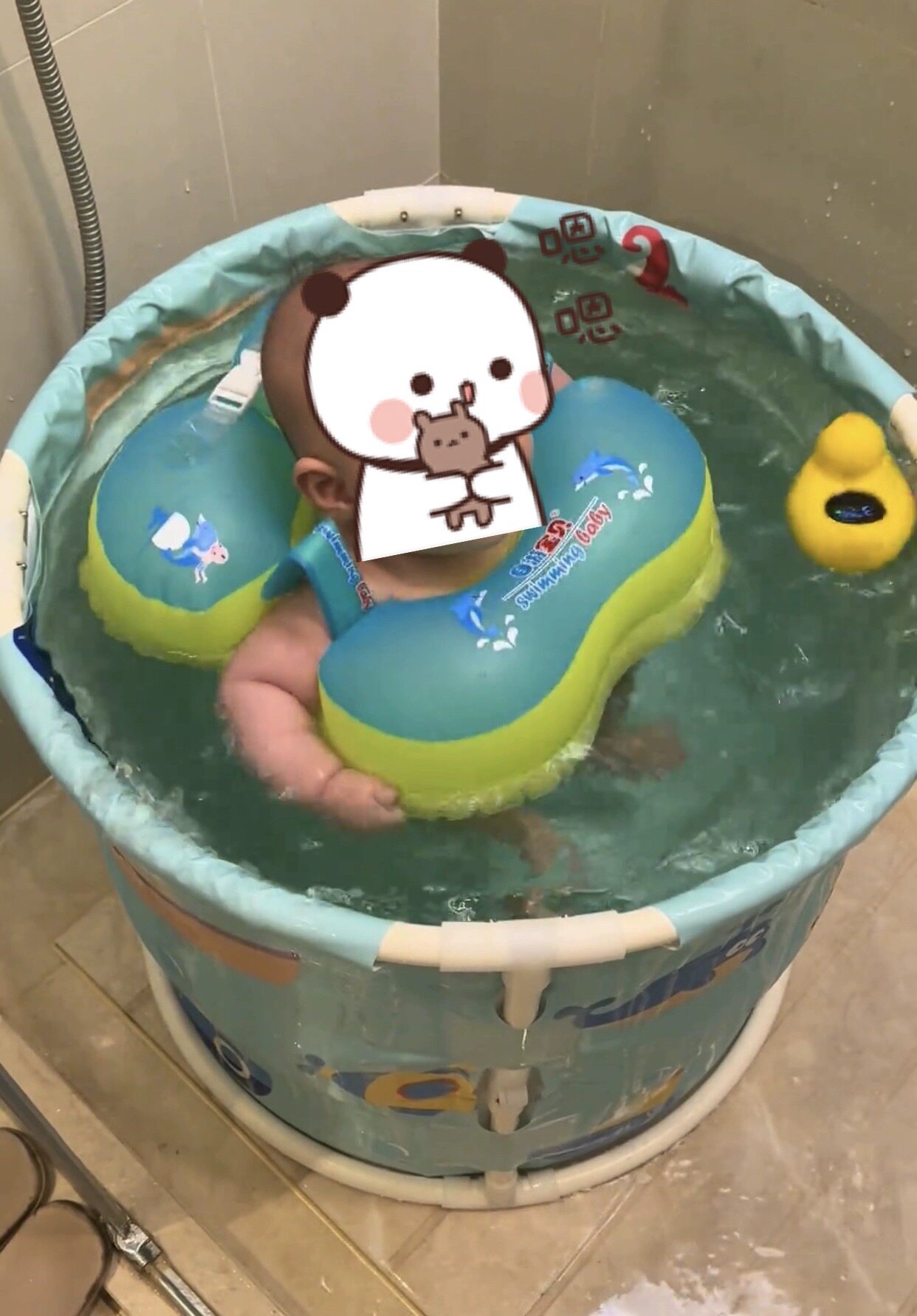 宝贝游泳婴儿游泳圈腋下腰圈浮圈趴圈手臂坐圈防翻宝宝泡澡游泳桶