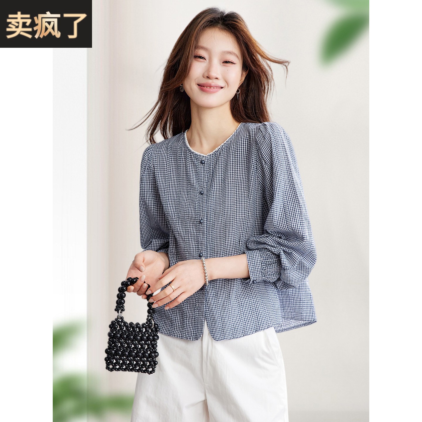2026新款春秋季洋气减龄超好看的长袖衬衫上衣女宽松纯棉衬衣小衫