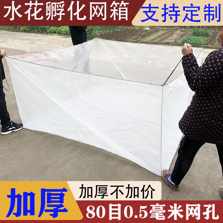 加厚80目锦鲤养殖鱼苗水花水蛭蝌蚪黄鳝孵化产卵育苗专用隔离网箱