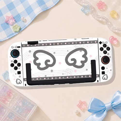 任天堂Switch2保护壳OLED硬壳分体底座全包防摔可爱天使双翅y3k亚
