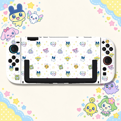switch oled保护壳NS2代续航版硬壳分体全包防摔拓麻歌子Q版白壳