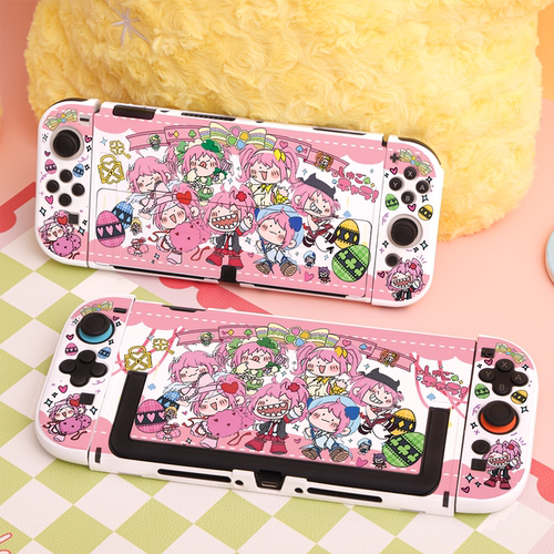 任天堂Switch2保护壳OLED硬壳分体底座全包防摔可爱守护甜心Q版