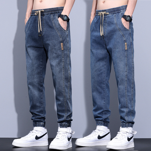 牛仔裤 美式 宽松哈伦休闲裤 薄款 子男装 男士 裤 2025夏季 潮流束脚工装