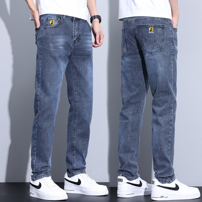 弹力牛仔裤男士耐磨劳保工作裤子