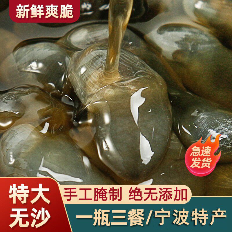 舟山特产醉泥螺即食罐装鲜活特大新鲜生腌海鲜无沙宁波特产黄泥螺