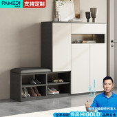 实木鞋 柜家用门口网红入户鞋 柜坐凳一体定制小房间简易防尘收纳柜