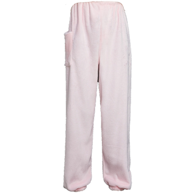 暖暖睡裤女秋冬季法兰绒加绒加厚男珊瑚绒裤子大码外穿长裤家居裤