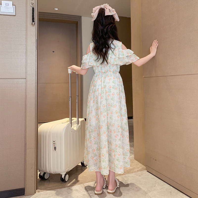 女童宽松连衣裙夏韩范女孩洋气韩版潮宝夏款搭配2025新款超仙森系