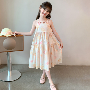 公主连衣裙儿童时髦女孩韩系服装 小翠花碎花裙夏款 甜美女生经典