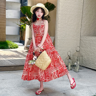 搭配潮酷潮宝韩系服饰精致甜美女生夏款 儿童连衣裙夏2025年夏季