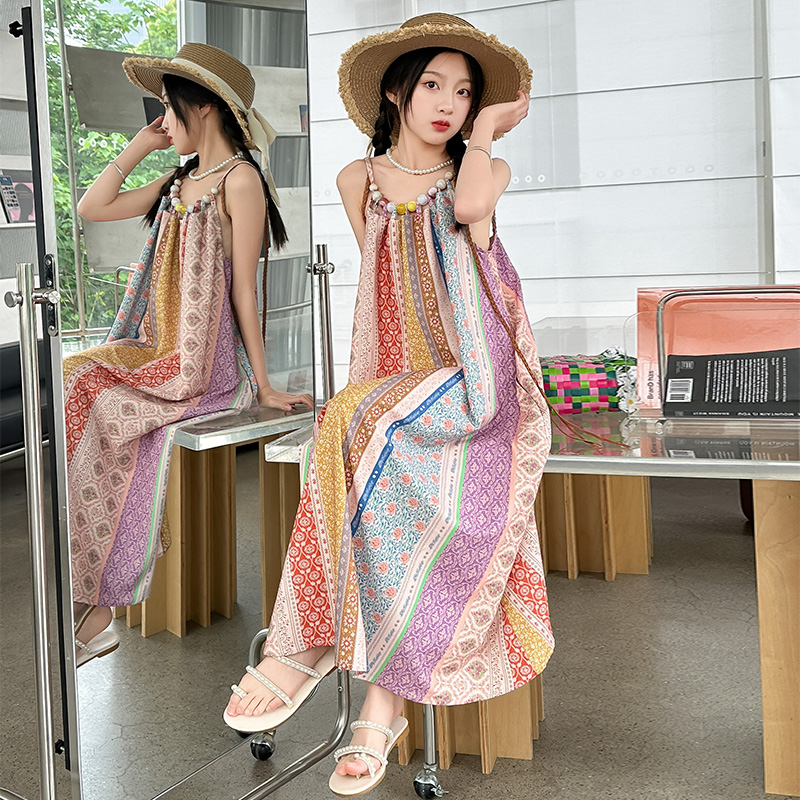 女童连衣裙夏纱裙夏新潮童服饰服装经典夏季新款女生夏款网红甜酷