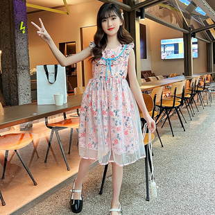 经典 女大童碎花连衣裙甜美夏天超美潮服潮范高级感百搭夏潮新品