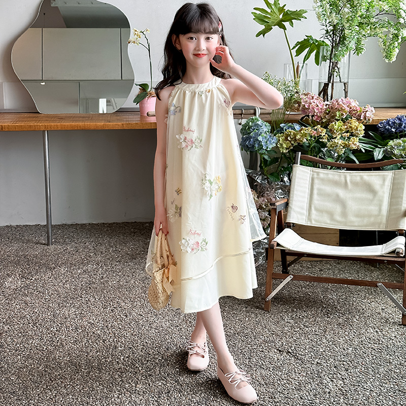 女童森系连衣裙夏甜美夏潮酷风2025甜酷小翠花服饰休闲童装百搭