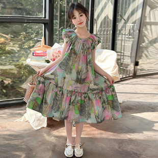 时尚 少女甜美连衣裙甜酷新款 服装 潮款 碎花裙精致 百搭女童舒服夏季