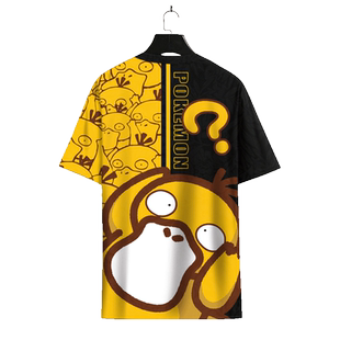 夏季T恤男士可达鸭短袖大码半袖冰丝薄款大码衣服皮卡丘上衣潮流