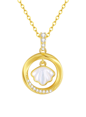 【生日礼物】周大生项链贝壳吊坠