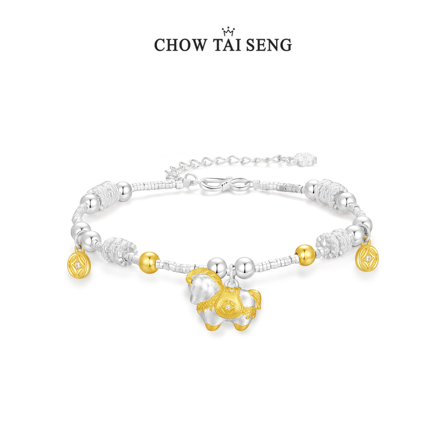 周大生生肖马手链S925纯银2026新款轻奢高级感手饰生日礼物送女友