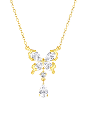 【生日礼物】周大生绚丽蝴蝶项链