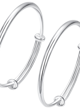 【周岁礼】周大生纯银宝宝镯锁包