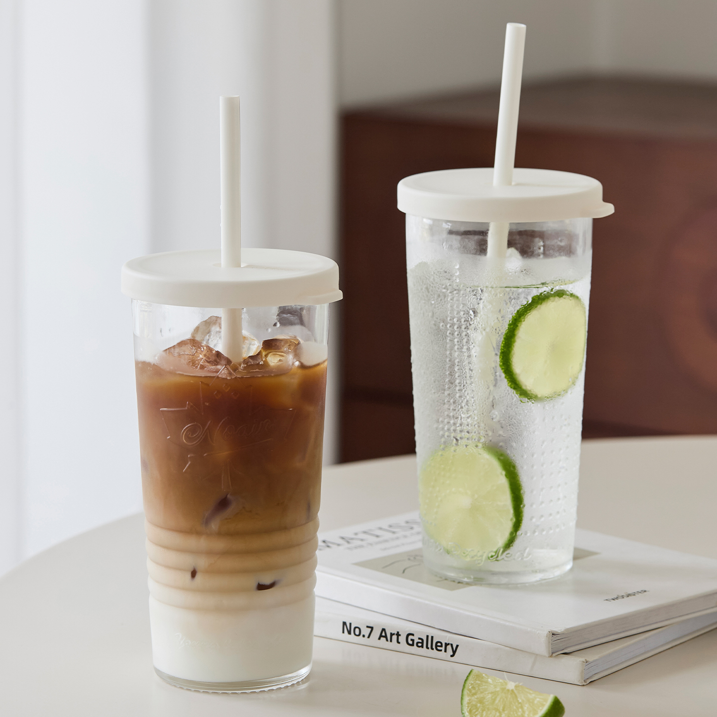 米立风物高颜值玻璃吸管杯饮水杯