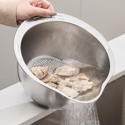 米立风物不锈钢洗菜盆沥水篮果盆
