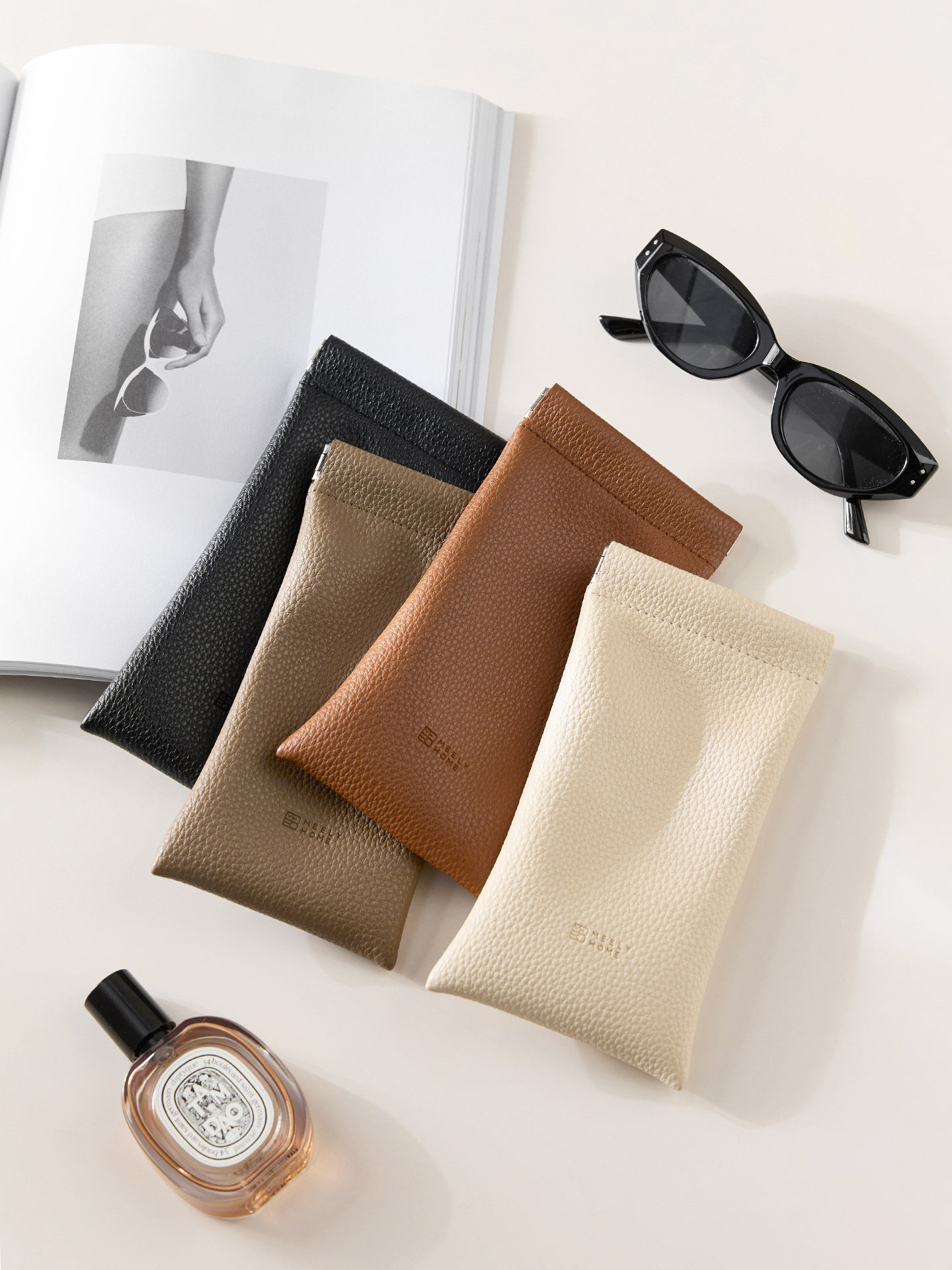 Mili Fengwu眼镜收纳袋便携式太阳镜收纳盒弹片眼镜袋自动关闭太