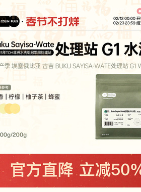 ColinPlus25产季埃塞古吉 BukuSayisa Wate处理站 水洗手冲咖啡豆