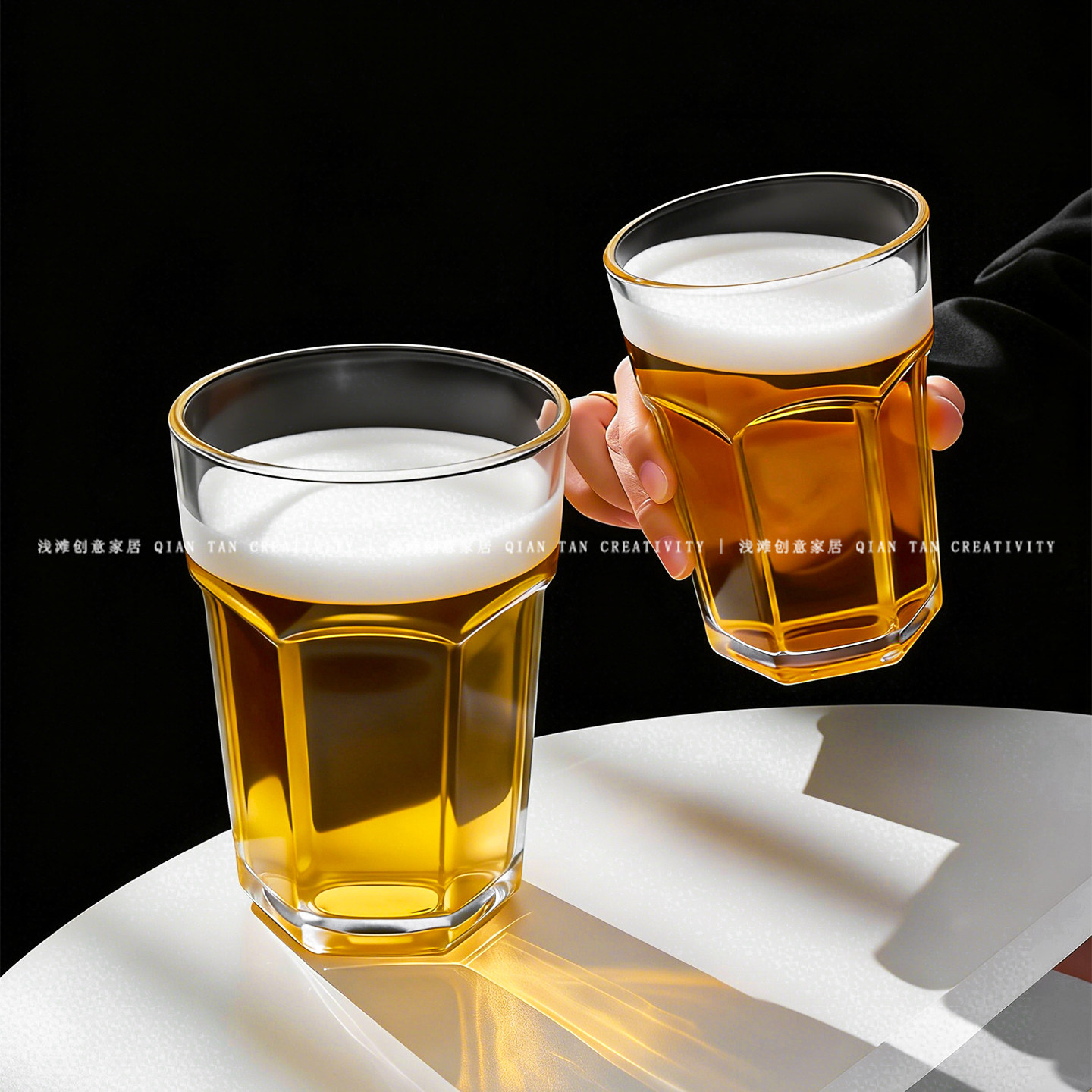 大容量啤酒杯家用特大号商用酒杯精酿大号敬酒杯玻璃杯900/500ml,餐饮具,啤酒杯,淘宝优惠券,粉丝福利购,淘宝优惠卷