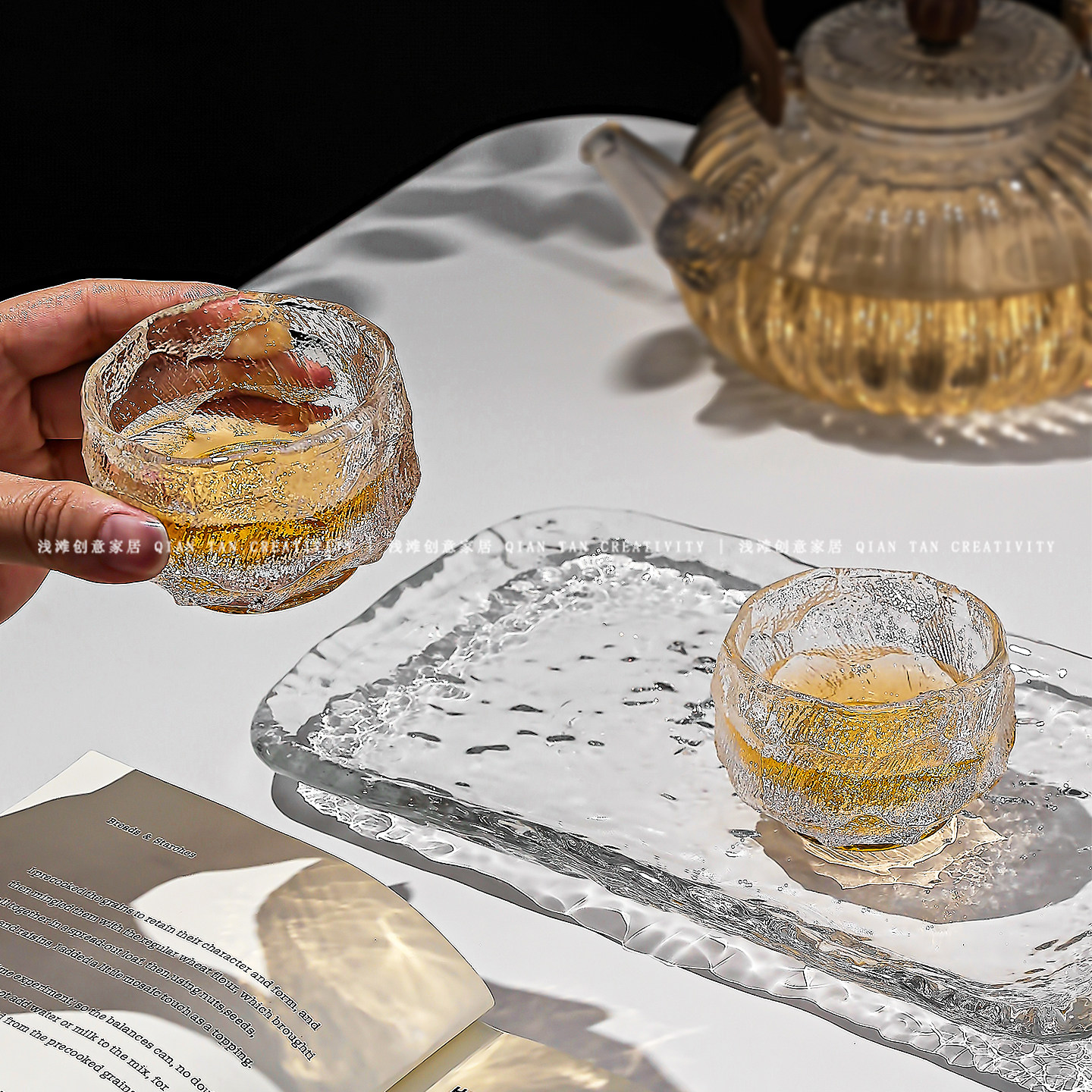 2025新款高端玻璃茶杯主人杯套装6只创意高颜值酒杯家用品茗杯子