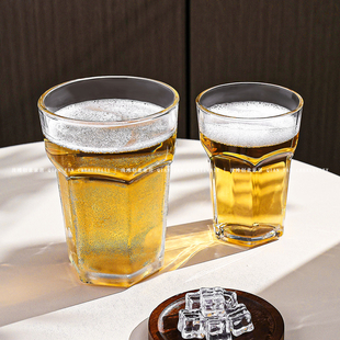 精酿啤酒杯子网红超大容量玻璃杯商用个性 创意扎啤杯家用冷饮酒杯