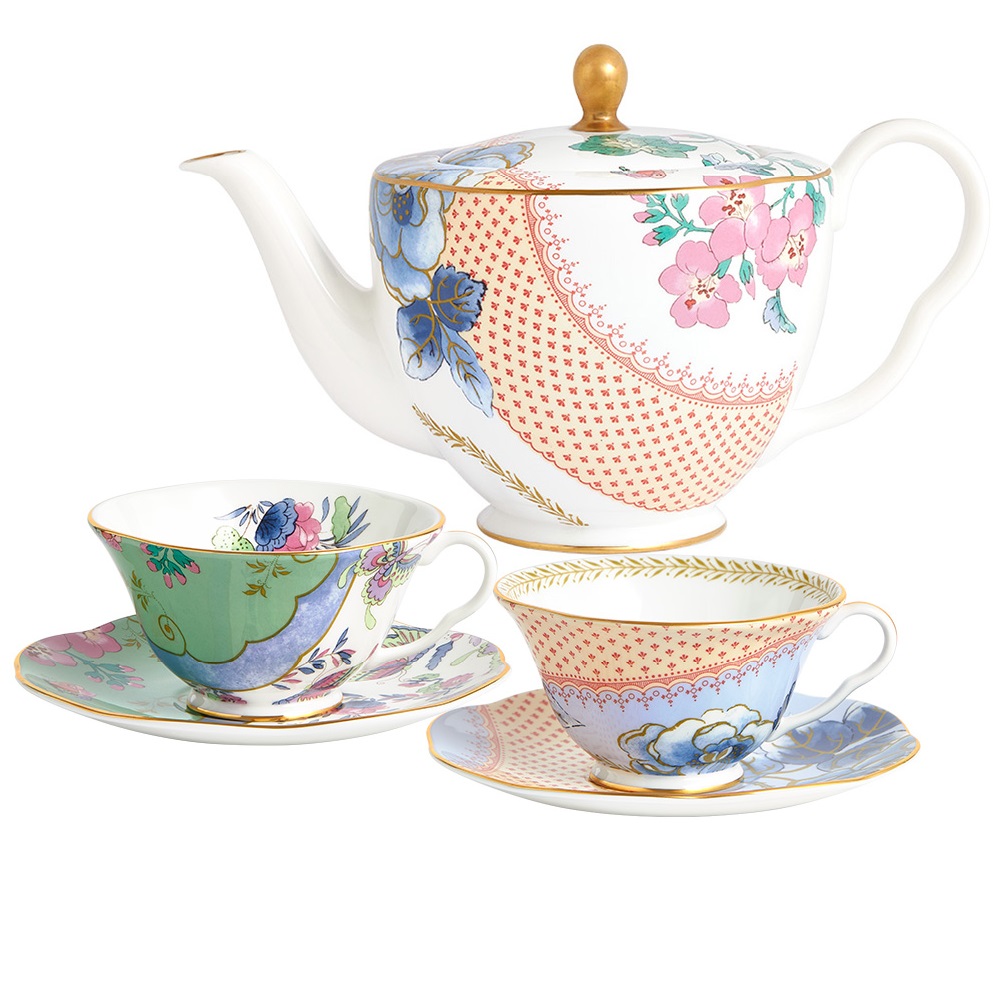 玮致活花间蝶舞骨瓷咖啡杯碟礼盒