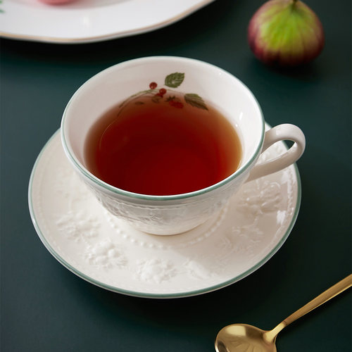 玮致活树莓杯碟原装礼盒陶瓷茶具