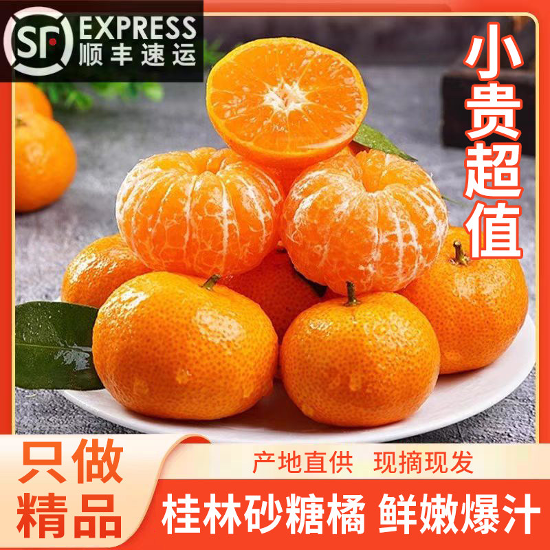 正宗广西桂林砂糖橘无籽新鲜水果沙糖橘整箱9斤礼盒,水产肉类/新鲜蔬果/熟食,桔子,淘宝优惠券,粉丝福利购,淘宝优惠卷