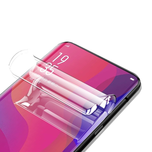适用oppofindx8钢化水凝膜oppofindx2pro手机膜findx3全屏findx5保护防窥x7por全包findx7防摔x曲面屏幕软×