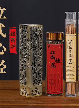 立式心经香炉短款合金线香炉香道摆件鹅梨帐香室内香薰炉檀香香炉