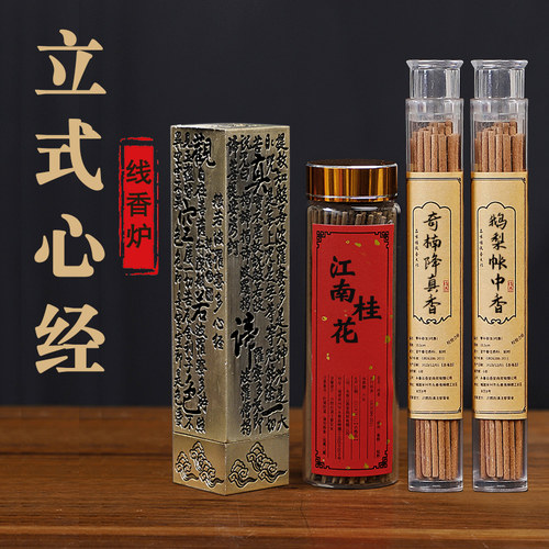 立式心经香炉短款合金线香炉香道摆件鹅梨帐香室内香薰炉檀香香炉