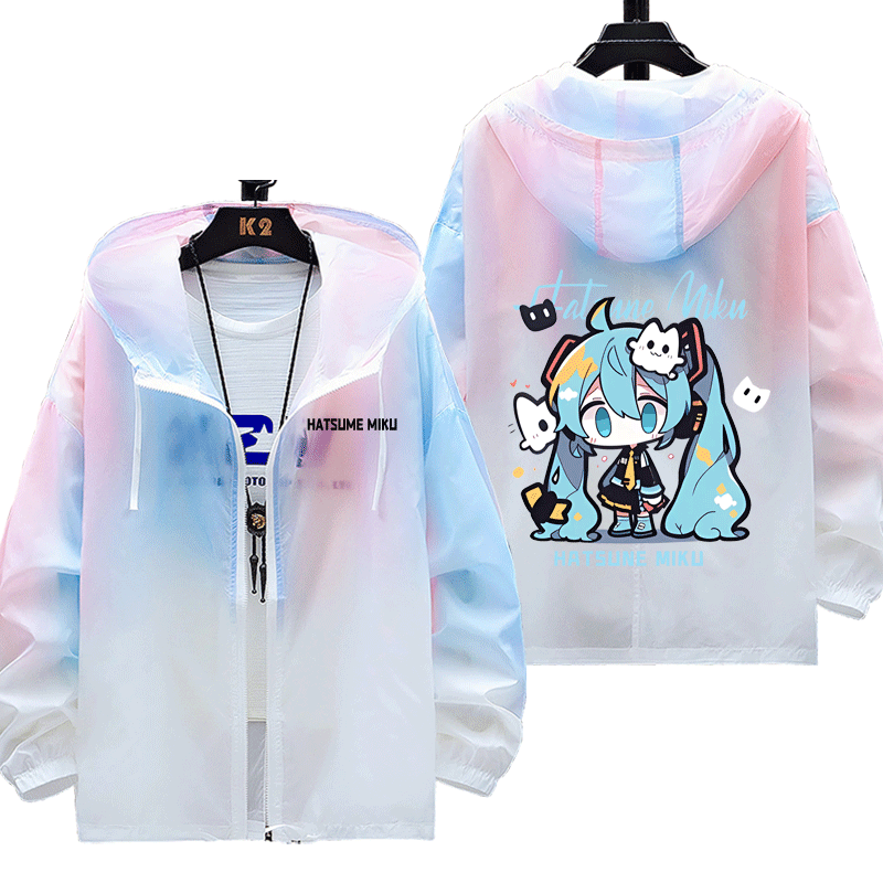 初音聯(lián)名周邊未來(lái)MIKU痛衣服二次元防曬衣男女超薄防曬服外套夾克