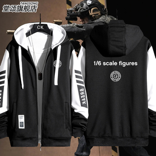 gbrs Group安保主题GBRS靶心印花卫衣男生军迷战术外套秋冬上衣服