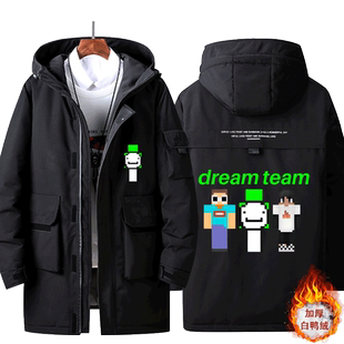 我的世界dream游戏周边印花羽绒服宽松棉衣加厚外套衣服男女潮流