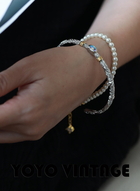 月光石复古风手工轻奢个性手镯子