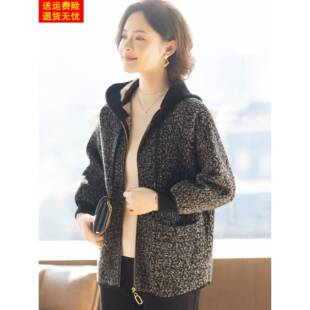 妈妈秋冬天厚外套2025新款洋气时尚休闲夹克中老年女士冬装上衣服