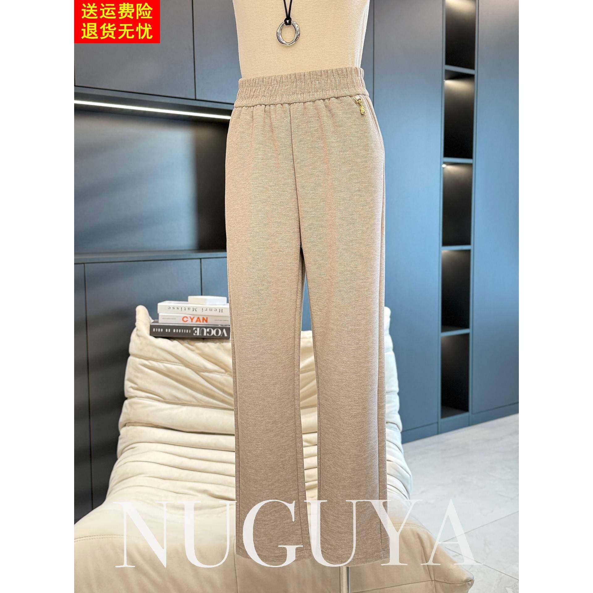 2025年中老年女裤冬季新款毛呢裤子妈妈厚款秋冬款高腰休闲裤子女