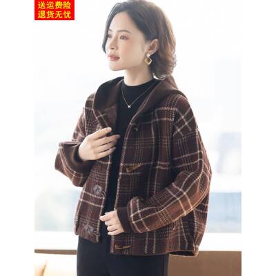 外套女中年妈妈显年轻时尚秋冬洋气休闲夹克中老年妇女秋装上衣服