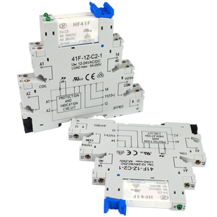 宏发超薄继电器模块模组中间HF41F输入24V 输出AC/DC250V