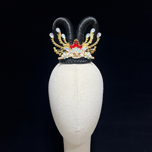 饰良人原创古典舞蹈敦煌飞天古风仙女头饰儿童演出琵琶舞异域发髻