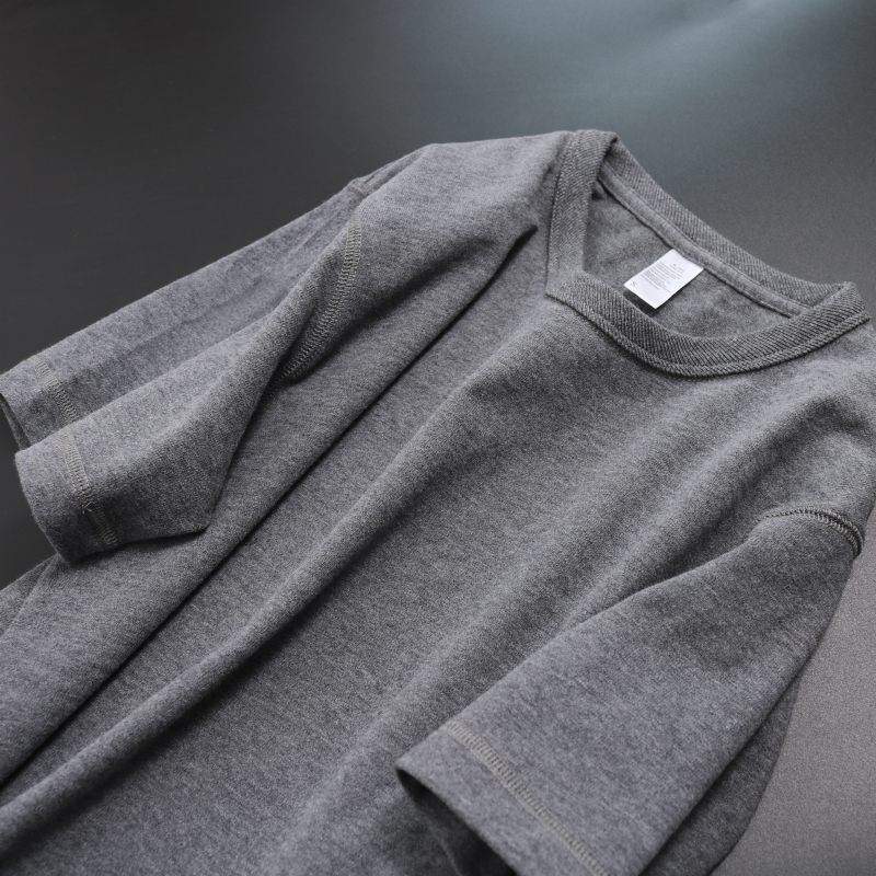 300g碳素磨毛炭黑深灰短袖t恤