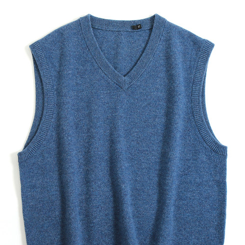 100%纯羊毛美丽诺背心马甲男士冬