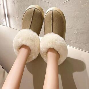 短加绒加筒厚保暖2鞋 025新款 面包休闲百搭 棉毛毛雪地靴女冬鞋 爆款