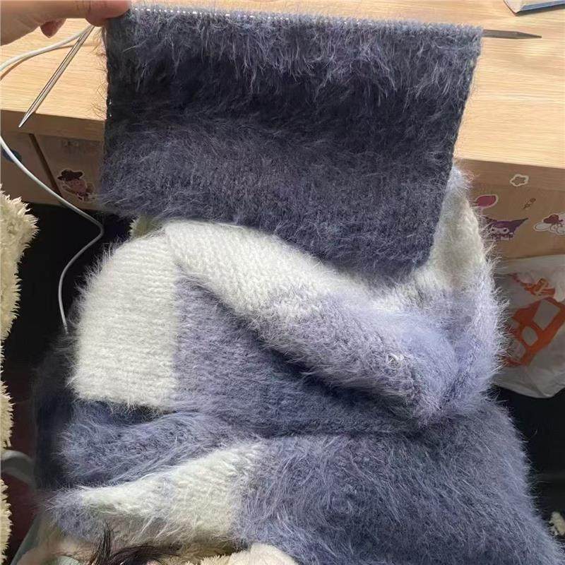 同款雪宝围巾手工编织diy