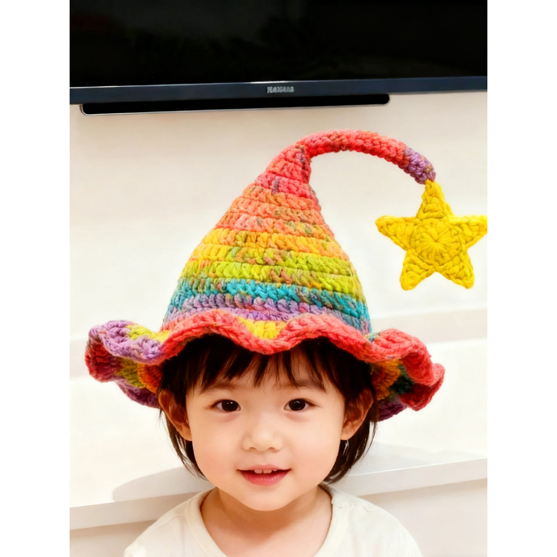 精灵帽手工编织diy子材料